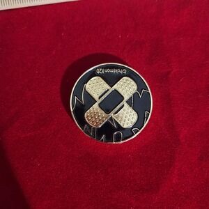Pokemon Center Nurse Joy Patch Logo Coin Collectible Gold‎ Black Nintendo